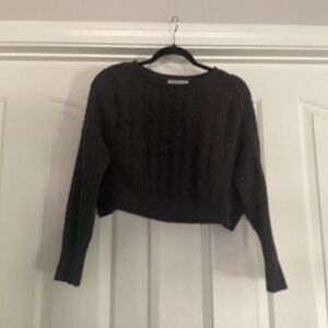 Arizona Jean Co Women Cropped Sweater, Size XS, Color Gray